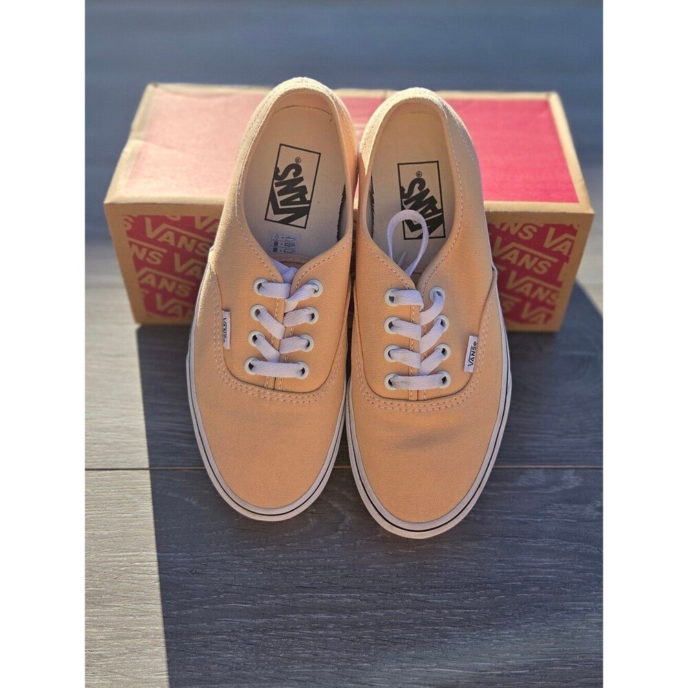 Vans Women’s Classic Canvas Sneakers in Honey Peach with White Laces